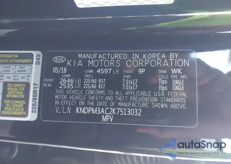 2019 Kia Sportage Lx из США, поврежденный, VIN KNDPM3AC2K7513032